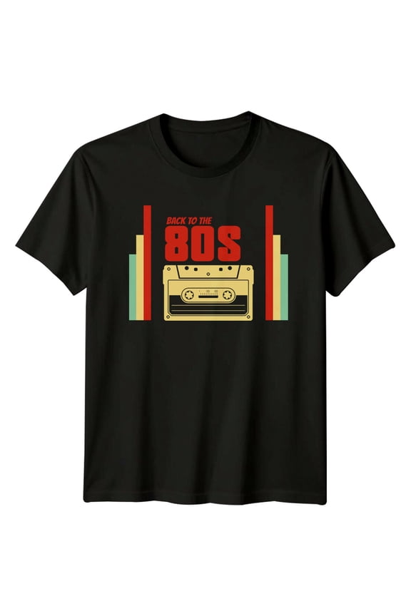 Back To The 80S Cassette Tape Retro Graphic Print Mens Womens T-Shirt All Size S-5XL