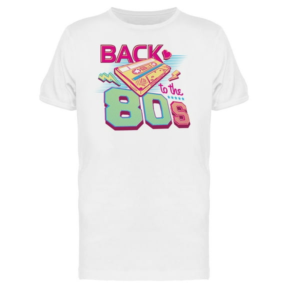 Back To The 80S Retro Party T-Shirt Men -Image by Shutterstock, Male Large