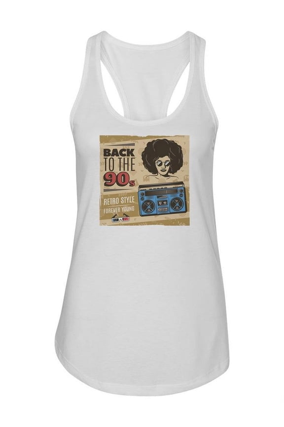Back To The 90'S Design. Tank Women -Image by Shutterstock, Female Medium