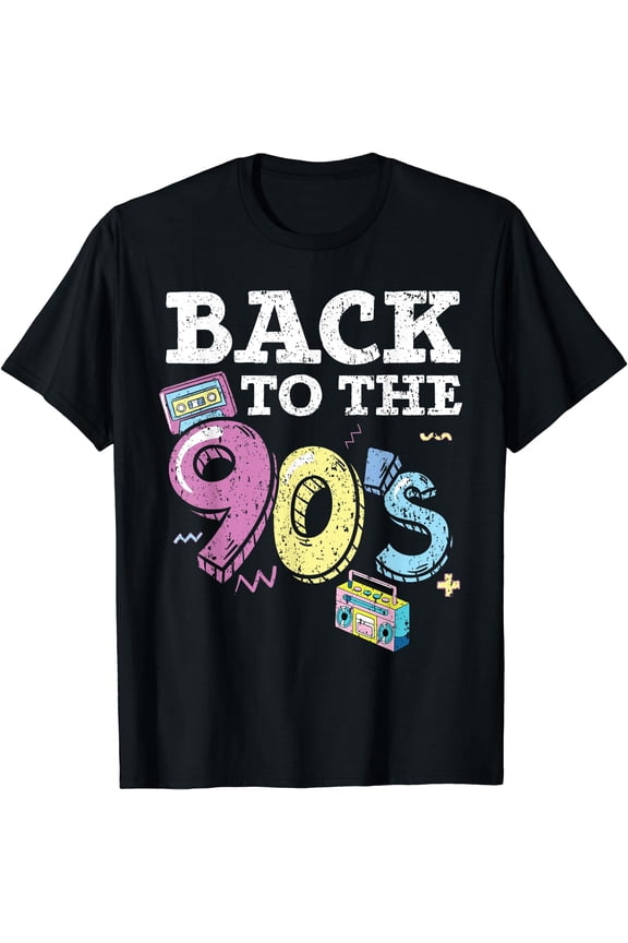 Back To The 90's 1990 Vintage Nineties Party 1990s T-Shirt Black Small