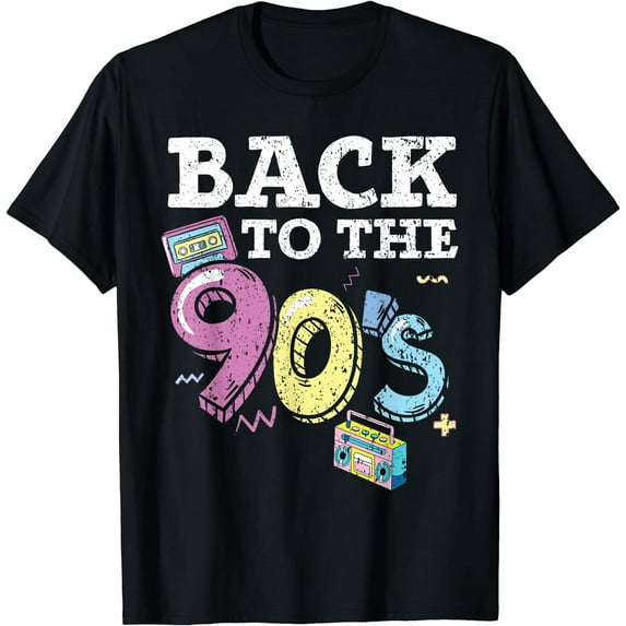 Back To The 90's 1990 Vintage Nineties Party 1990s T-Shirt Black X-Large