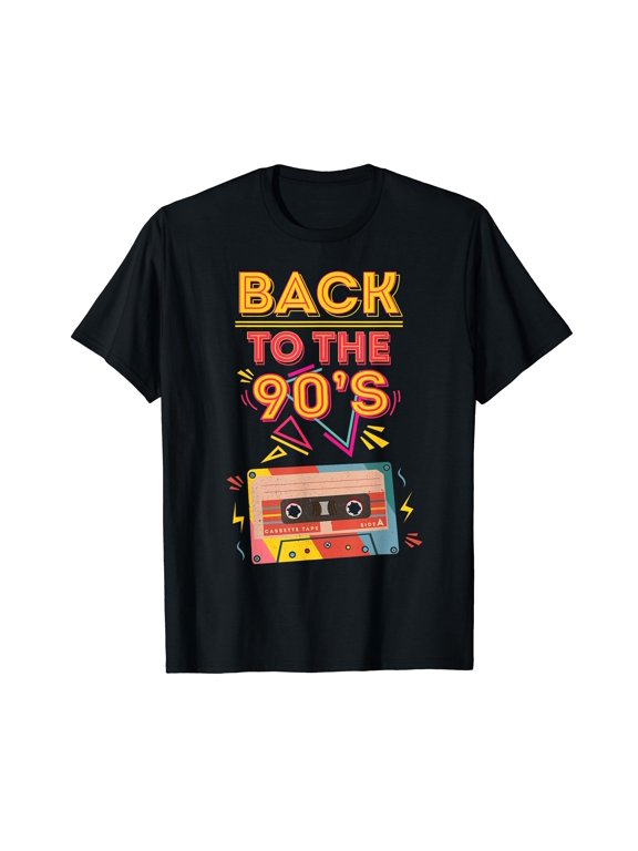 Back To The 90s Fashion Outfit Cassette Costume Attire 90s T-Shirt