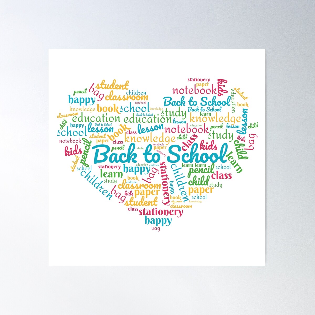 Back To The Classroom Poster Wall Art, Modern Wall Decor For Living ...