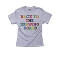 thumbnail image 1 of Back To The Drawing Board - Let's Start Over Boy's Cotton Youth Grey T-Shirt, 1 of 2