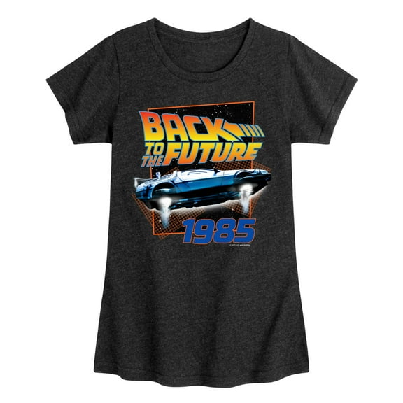 Back To The Future - 1985 Flying DeLorean - Toddler & Youth Girls Short Sleeve Graphic T-Shirt