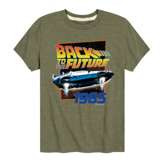 Back To The Future - 1985 Flying DeLorean - Toddler & Youth Short Sleeve Graphic T-Shirt