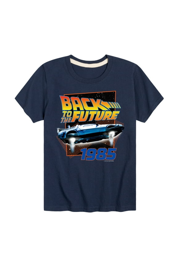 - 1985 Flying DeLorean - Toddler & Youth Short Sleeve Graphic T-Shirt