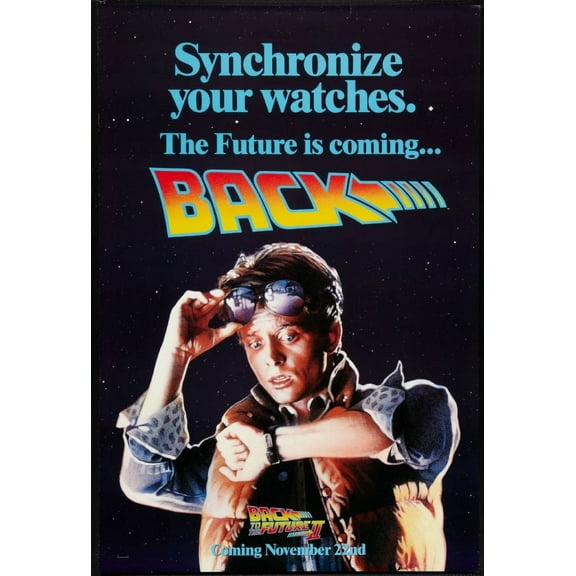 Back To The Future 2 Movie Poster Reprint 27inx40in for any room 27x40 Square Adults Poster Time
