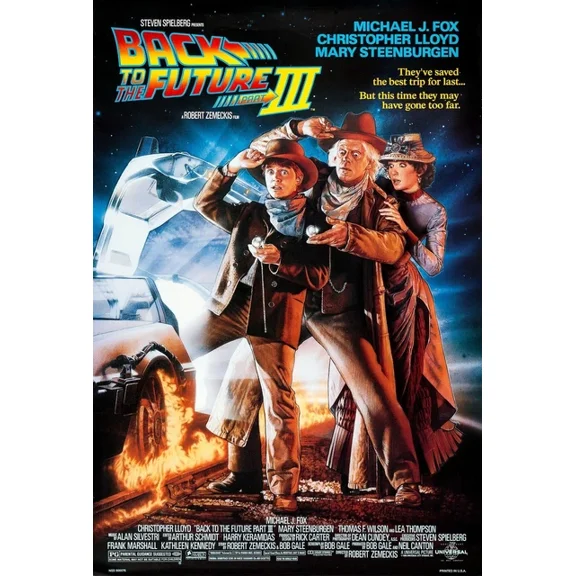 Back To The Future 3 Movie Poster Marty Mcfly Michael J Fox Buford UNFRAMED PAPER POSTER