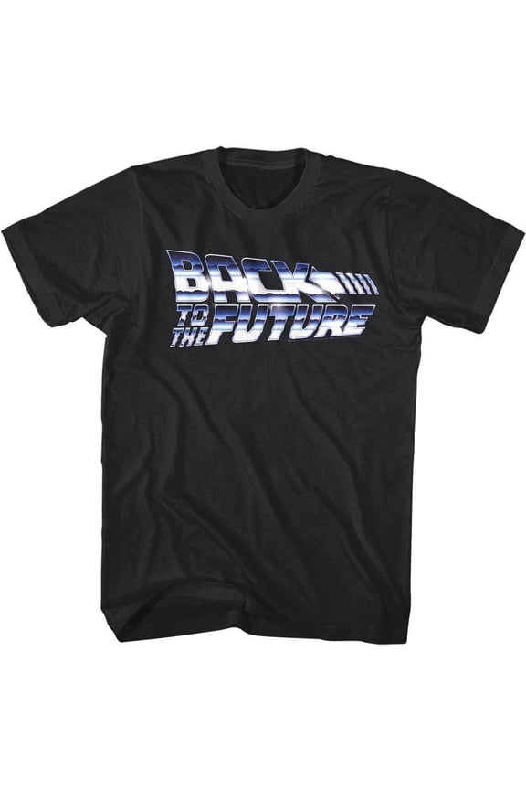 Back to The Future Chrome Logo Men's T Shirt ()