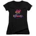 thumbnail image 1 of Back To The Future 88 Mph Junior Women's T-Shirt V-Neck Black, 1 of 1