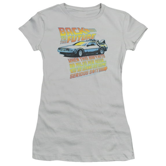 Back To The Future - 88 Mph - Juniors Teen Girls Cap Sleeve Shirt - Medium