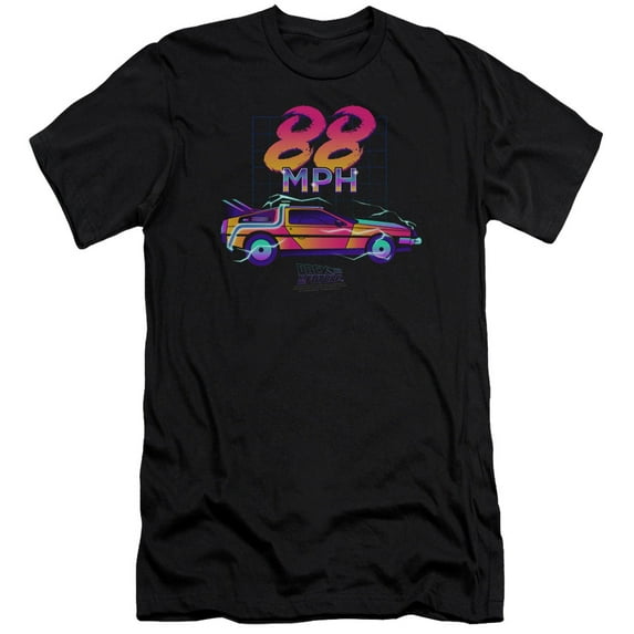 Back To The Future 88 Mph S/S Adult 30/1 T-Shirt Black