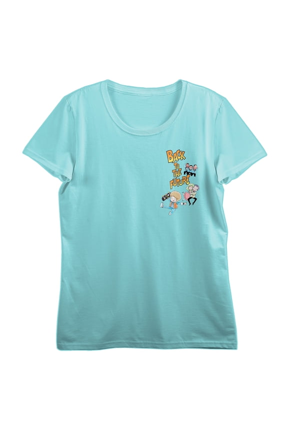 Back To The Future Anime Art Crew Neck Short Sleeve Mint Women's T-shirt
-XL