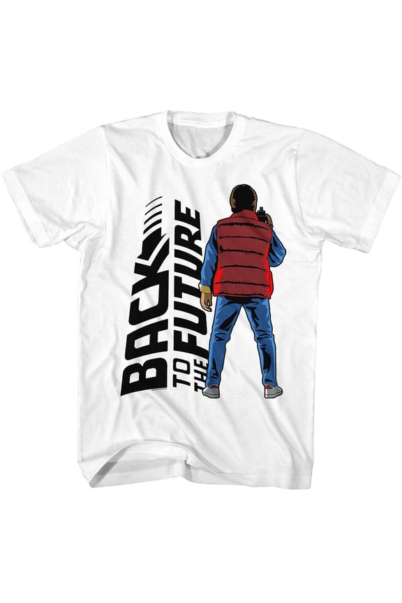 Back To The Future Back To Back White Adult T-Shirt