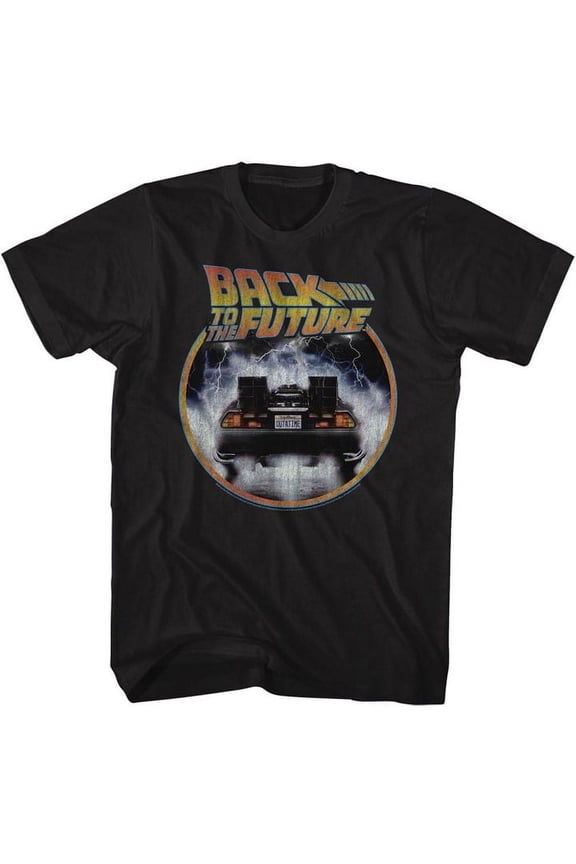 Back To The Future Back To The Back Black Adult T-Shirt 5Xl