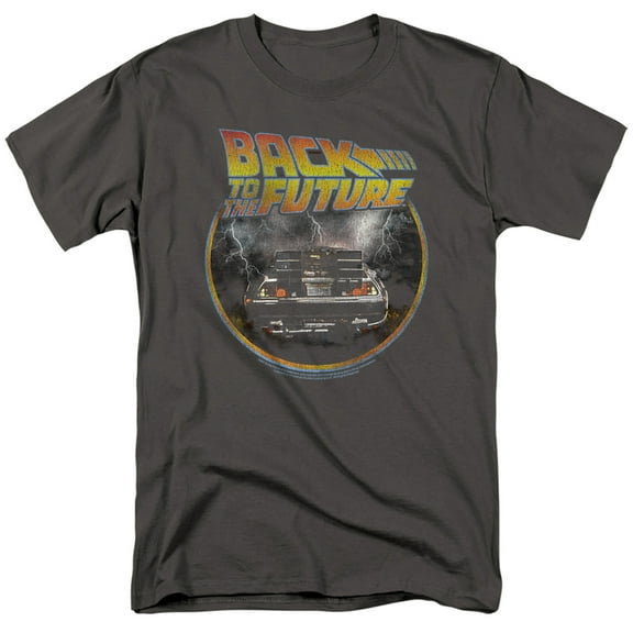 Back To The Future Back Unisex Adult T Shirt, Charcoal, 2X-Large