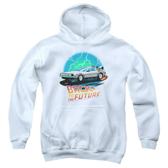 Back To The Future - Bttf Airbrush - Youth Hooded Sweatshirt - Large