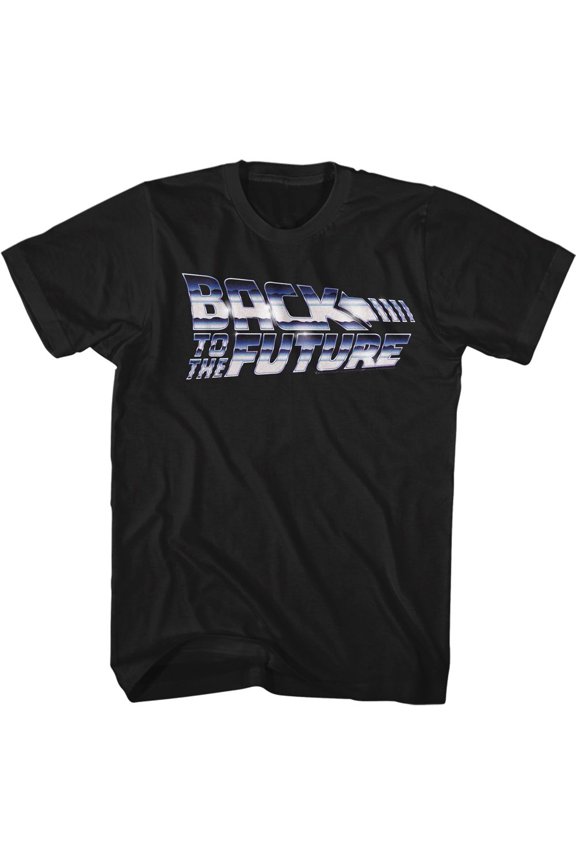CHROME TO THE FUTURE Black Adult Short Sleeves T-Shirt