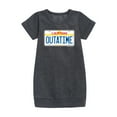 thumbnail image 1 of Back To The Future - California License Plate Outtatime - Toddler & Youth Girls Fleece Dress, 1 of 3