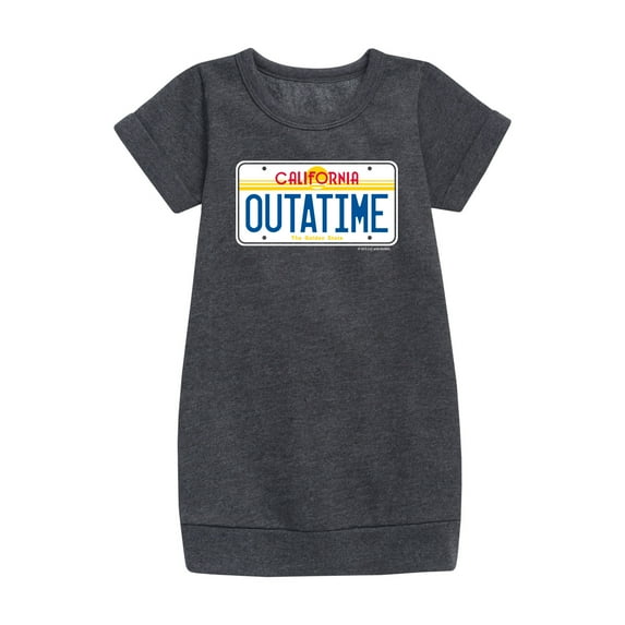 Back To The Future - California License Plate Outtatime - Toddler & Youth Girls Fleece Dress