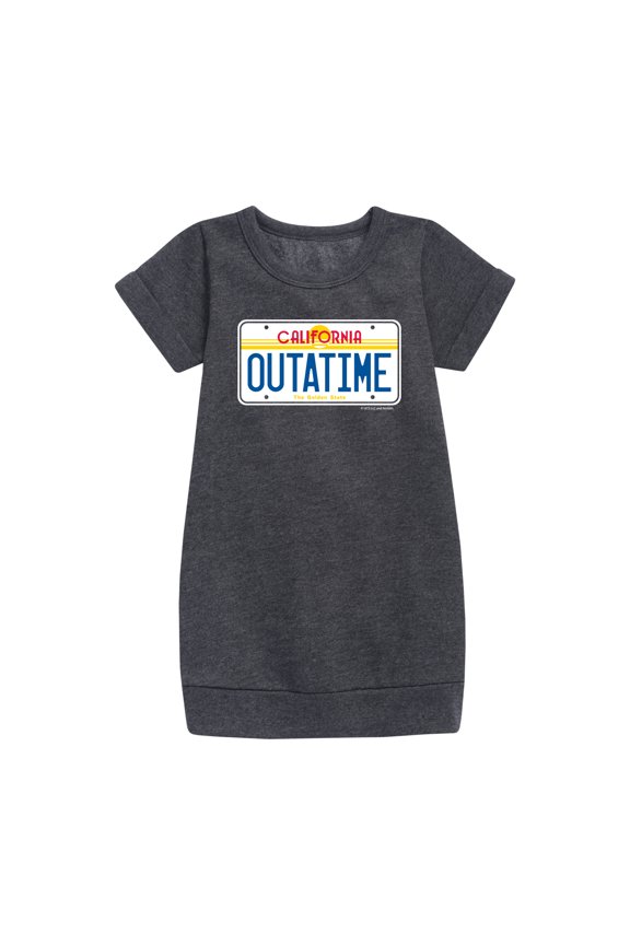 - California License Plate Outtatime - Toddler & Youth Girls Fleece Dress
