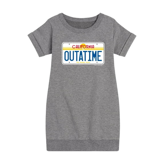 Back To The Future - California License Plate Outtatime - Toddler & Youth Girls Fleece Dress