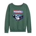 thumbnail image 1 of Back To The Future - DeLorean Red White & Blue - Women's Lightweight French Terry Long Sleeve Shirt, 1 of 4