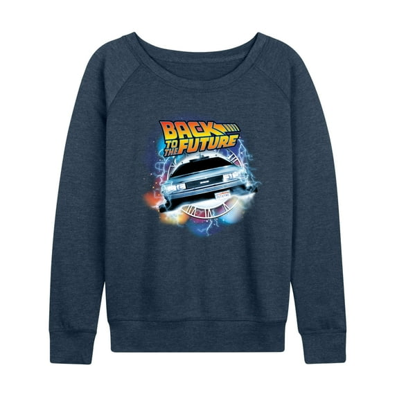 Back To The Future - DeLorean Time Machine - Women's Lightweight French Terry Long Sleeve Shirt