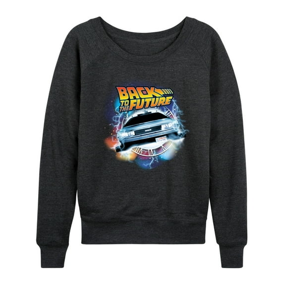 Back To The Future - DeLorean Time Machine - Women's Lightweight French Terry Long Sleeve Shirt