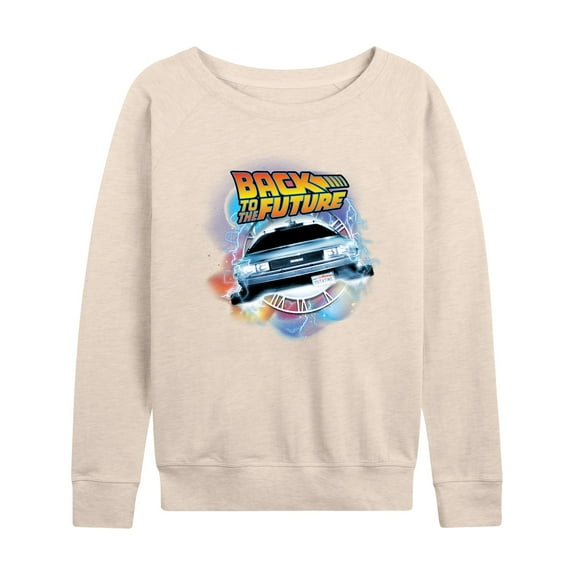 Back To The Future - DeLorean Time Machine - Women's Lightweight French Terry Long Sleeve Shirt