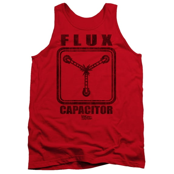 Back To The Future Flux Capacitor Adult Tank Top Red