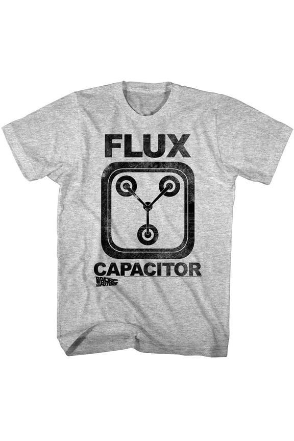 Back To The Future Flux Capacitor Gray Heather Adult T-Shirt 2Xlt