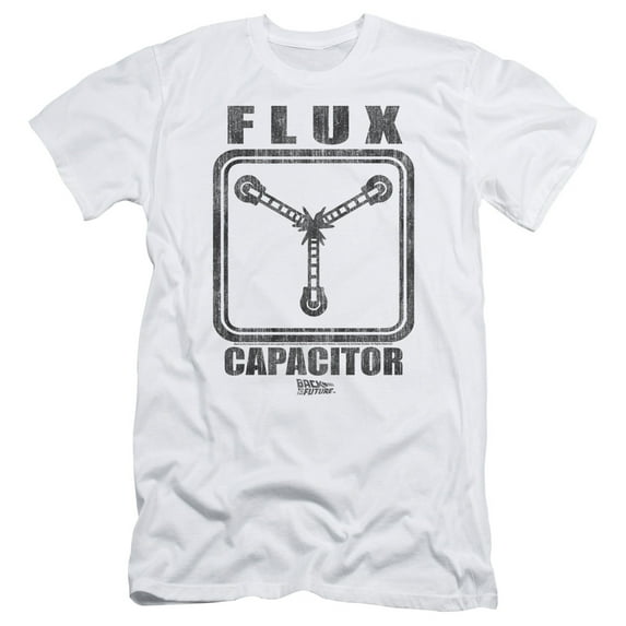 Back To The Future Flux Capacitor S/S Adult 30/1 T-Shirt White