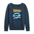 thumbnail image 1 of Back To The Future - Flying DeLorean - Women's Lightweight French Terry Long Sleeve Shirt, 1 of 4