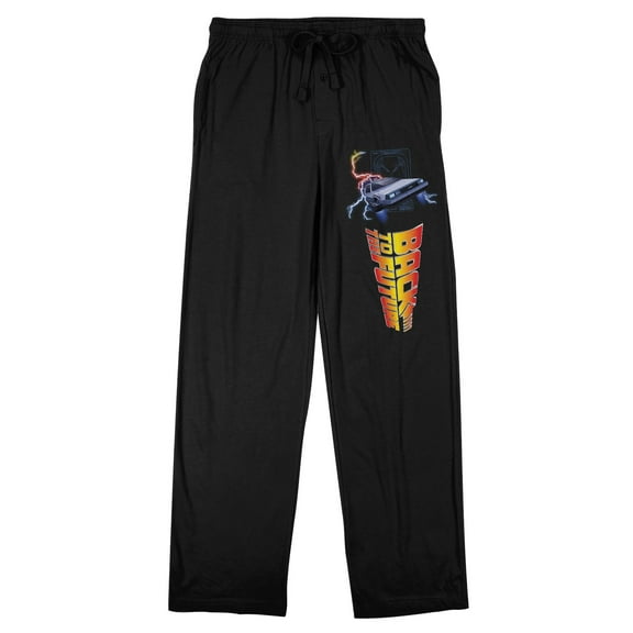 Back To The Future Franchise Men's Black Sleep Pants-M
