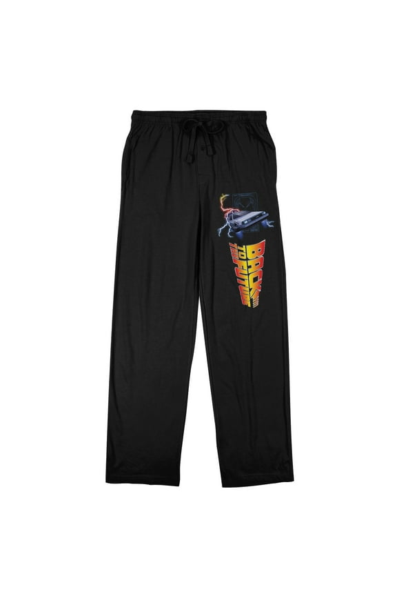 Back To The Future Franchise Men's Black Sleep Pants-M