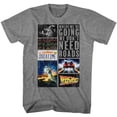 thumbnail image 1 of Back To The Future Future Hits Graphite Heather Adult T-Shirt, 1 of 2
