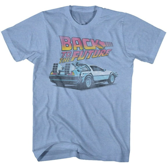 Back To The Future Future Light Blue Heather Adult T-Shirt