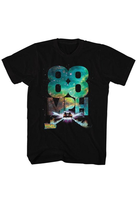 Back To The Future Galactic Speed Black Adult T-Shirt 2Xlt