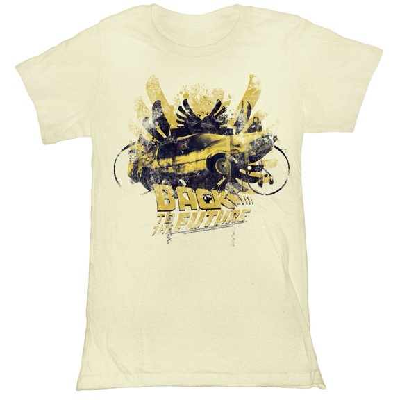 BACK TO THE FUTURE-GLAMOUR-NATURAL JUNIORS S/S TSHIRT-S