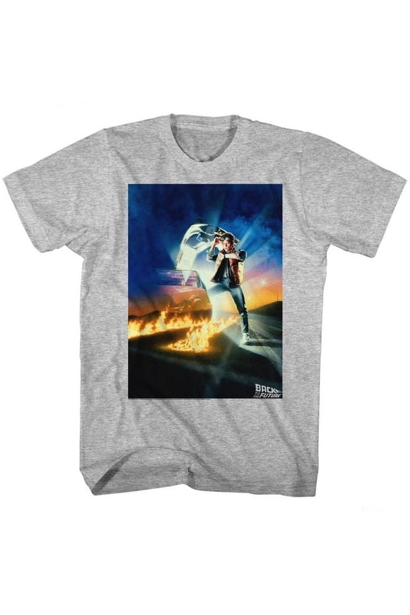 Back To The Future Go Go Go Gray Heather Adult T-Shirt 3Xlt