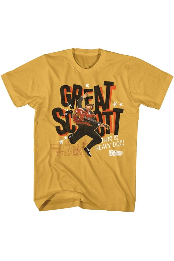Back To The Future Great Scott Guitar Playing Ginger Adult T-Shirt