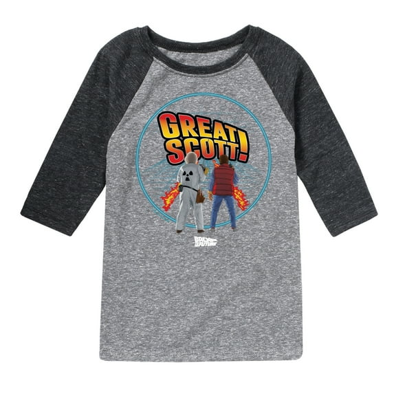 Back To The Future - Great Scott! - Toddler & Youth Raglan Graphic T-Shirt