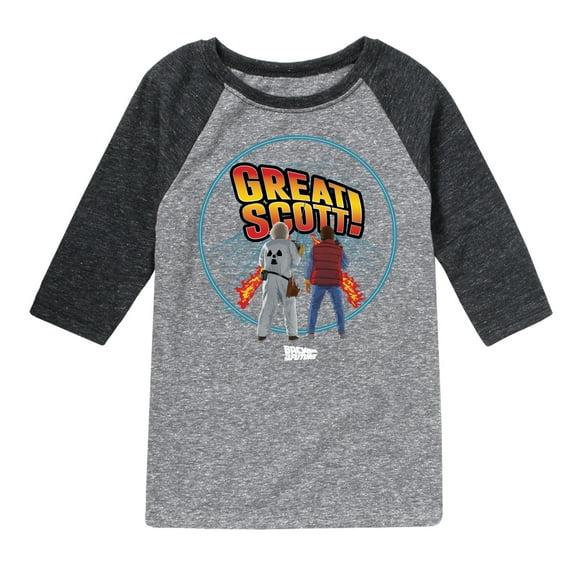 Back To The Future - Great Scott! - Toddler & Youth Raglan Graphic T-Shirt