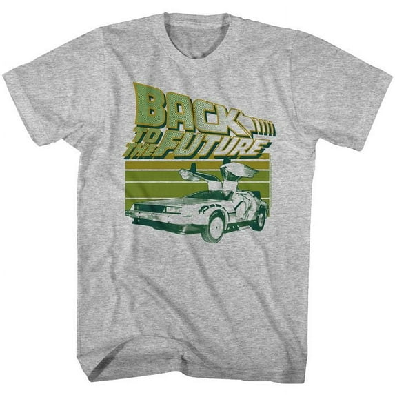 Back To The Future Green Flight Gray Heather Adult T-Shirt 4Xl
