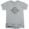 thumbnail image 1 of Back To The Future Hill Valley S/S Adult V-Neck 30/1 T-Shirt Athletic Heather, 1 of 1