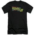 thumbnail image 1 of Back To The Future III Logo Premium Canvas Adult Slim Fit 30/1 T-Shirt Black, 1 of 1