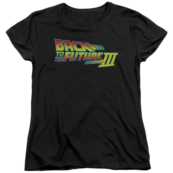 Back To The Future III Logo S/S Women's T-Shirt Black