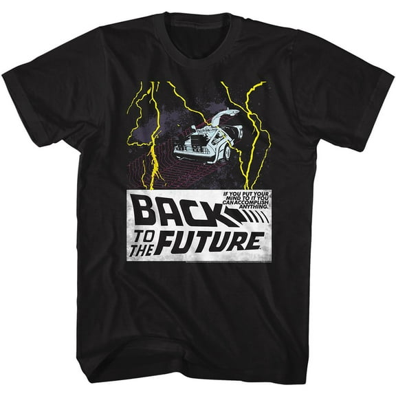 Back To The Future In Space Black Adult T-Shirt 4Xl